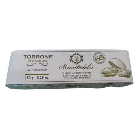 Brontedolci Torrone Tenero Ostiato al Pistacchio (Soft Pistachio Nougat) 150g