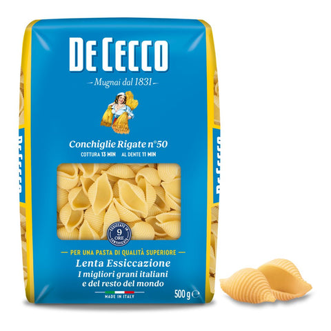 De Cecco Conchiglie Rigate Nº 50 500g