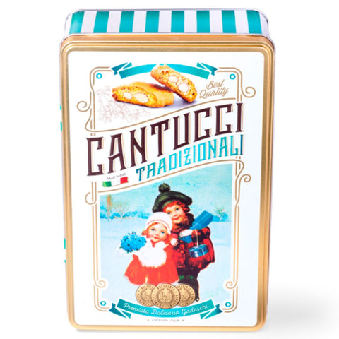 Gadeschi Almond Cantucci Biscuits Winter Tin 200g