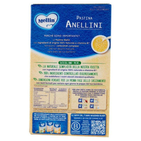 Mellin Pastina Anellini 320g