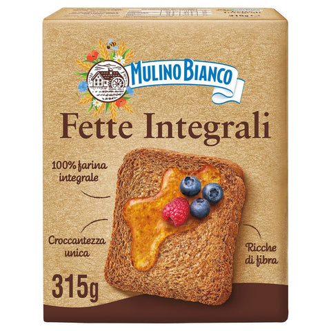 Mulino Bianco Fette Biscottate Integrali (Wholemeal Rusk) 315g - Clearance (Best Before 24/04/2025)