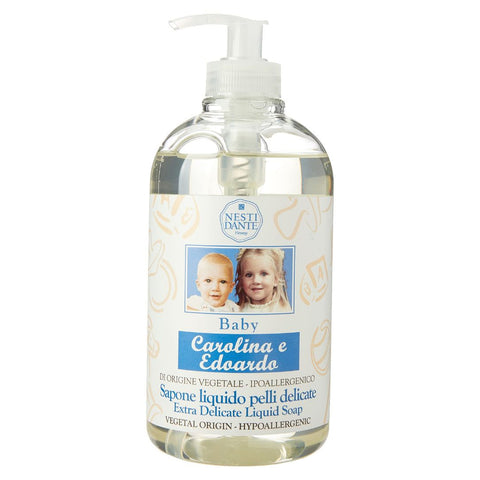 Nesti Dante Baby Carolina e Edoardo Sapone Liquido Pelli Delicate (Extra delicate liquid soap) 500Ml