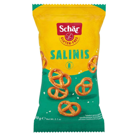 Schar Salinis Pretzels Snacks 60g - Clearance (Best Before 13/08/2025)