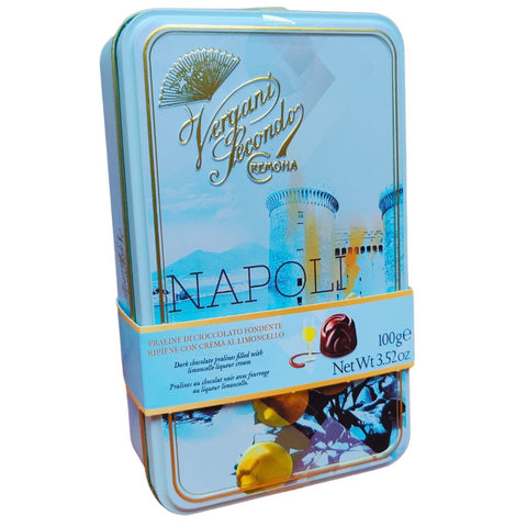 Vergani Napoli Milk Chocolate Pralines with Limoncello Cream 100g
