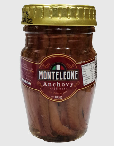 Buy Monteleone Anchovy Fillets in Olive Oil 80g at La Dispensa