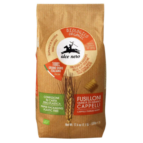 Alce Nero Organic Cappelli durum wheat Fusilloni 500g - Clearance (Best Before 24/11/2024)