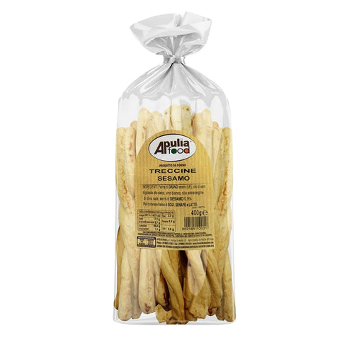 Apulia Food Treccine Sesamo (Breadstick twists sesame) 400g