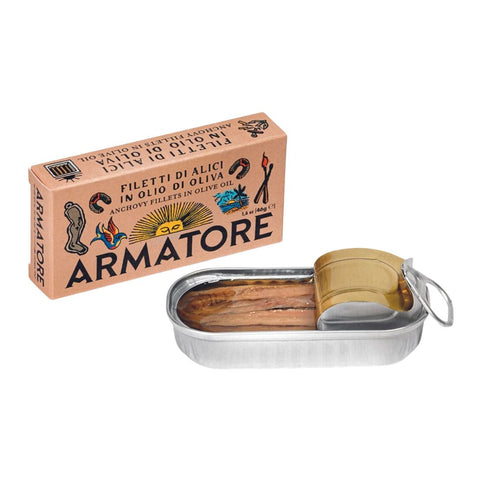 Armatore Filetti di Alici in Olio di Oliva (Anchovy fillets in olive oil) 45g