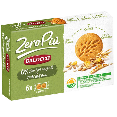 Balocco Zero Biscuits 7 Cereals & Cornflakes 230g (Clearance b.b. 31/03/2024)
