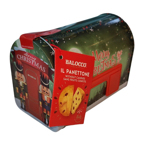 Balocco Mini Panettone in Mailbox Tin without Candied Fruit 80g
