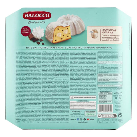 Balocco Torte in Festa Stracciatella (Cream and chocolate chips cake) 400g