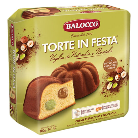 Balocco Torte in Festa Voglia di Pistacchio e Nocciola (Pistachio and hazelnut cream cake) 400g