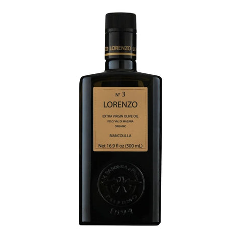Barbera Lorenzo N.3 Olio Extra Vergine Biologico D.O.P. Val di Mazara da Olive Biancolilla (Biancolilla monocultivar EVOO) 500ml