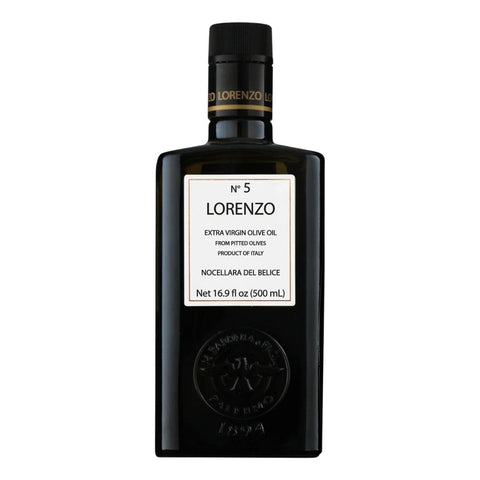 Barbera Lorenzo N.5 Olio Extra Vergine Biologico da Olive Denocciolate Nocellara del Belice (Organic pitted olives EVOO) 500ml
