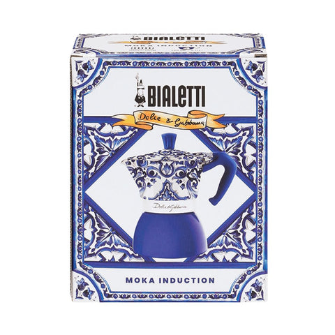 Bialetti Dolce&Gabbani Moka Induction 4 Cup Mediterranean Blue