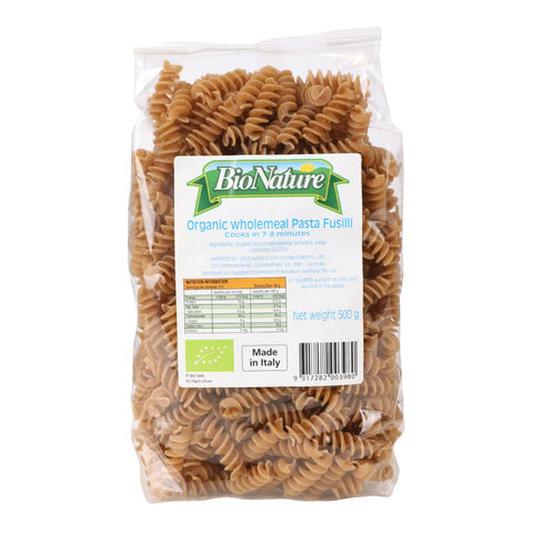 BioNature Pasta Integrale Biologica Fusilli (Wholemeal organic) 500g