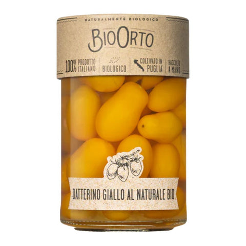 BioOrto Datterino Giallo al Naturale (Organic yellow tomatoes in water) 360g