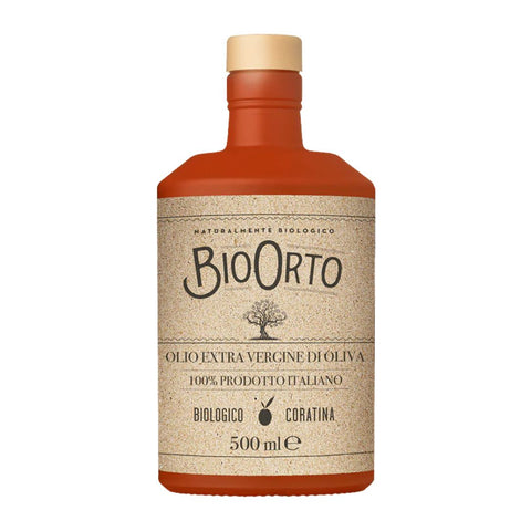 BioOrto Olio Extravergine di Oliva Coratina Biologico (Organic EVOO monocultivar) 500ml