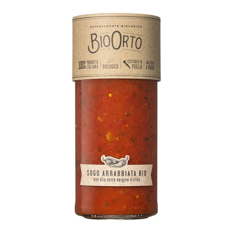 BioOrto Sugo Arrabbiata Bio (Organic tomato sauce with chilli) 550g