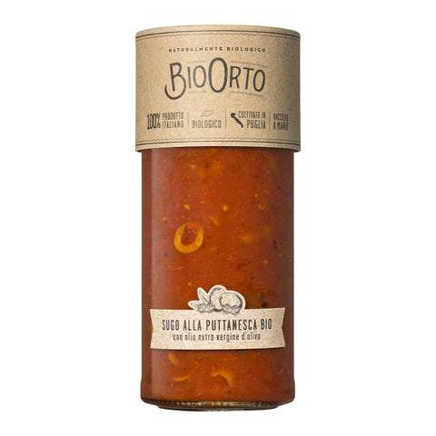BioOrto Sugo alla Puttanesca Bio (Organic tomato sauce Puttanesca) 550g