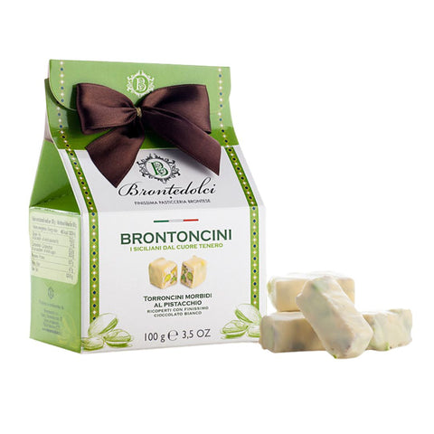 Brontedolci Brontoncini - Torroncini al Pistacchio (Pistachio nougats) 100g