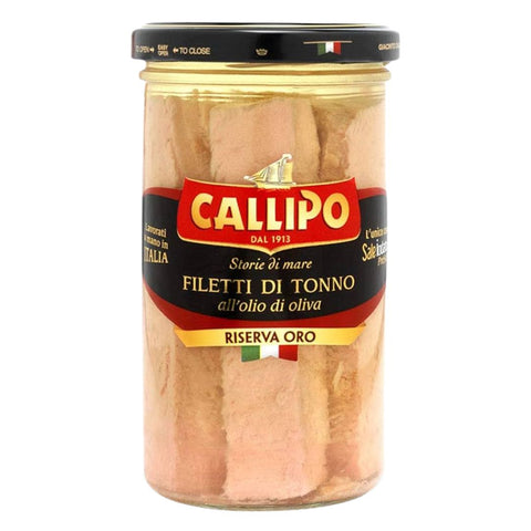 Callipo Filetti di Tonno all'Olio di Oliva Riserva Oro (Tuna fillets in olive oil gold reserve) 300g
