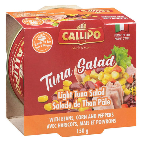 Callipo Insalata di Tonno con Fagioli, Mais e Peperoni (Tuna salad with beans, corn and capsicum) 150g