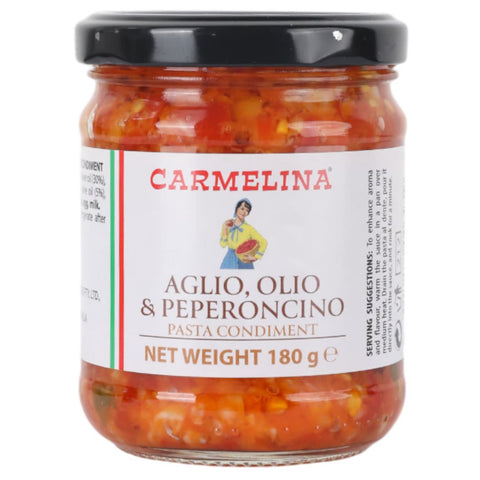 Carmelina Condimento Aglio, Olio and Peperoncino (Garlic, Oil and chilli pasta sauce) 180g