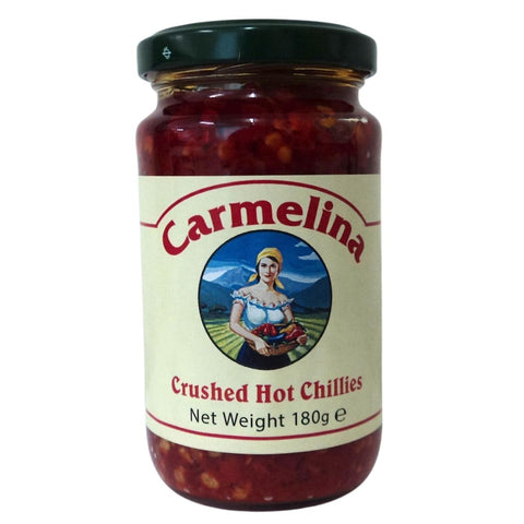 Carmelina Crushed hot Chillies in oil 180g