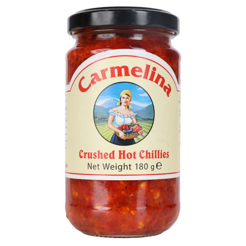 Carmelina Crushed hot Chillies in oil 180g