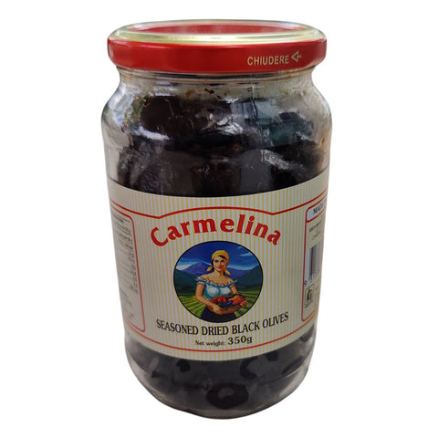 Carmelina Seasoned Dry Black Olives 350g