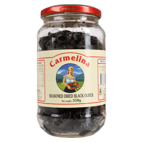 Carmelina Seasoned Dry Black Olives 350g