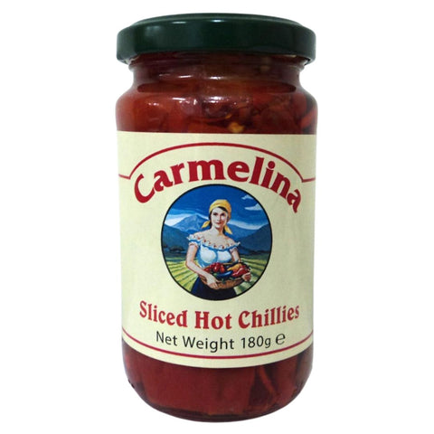 Carmelina Sliced hot Chillies in oil 180g