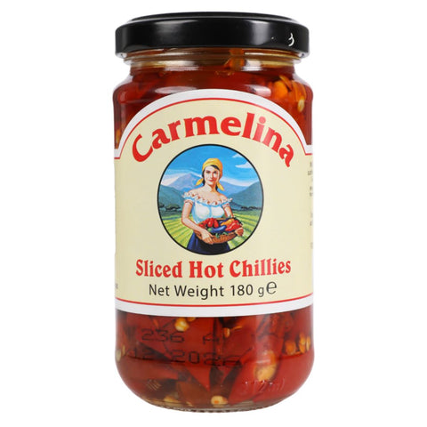 Carmelina Sliced hot Chillies in oil 180g