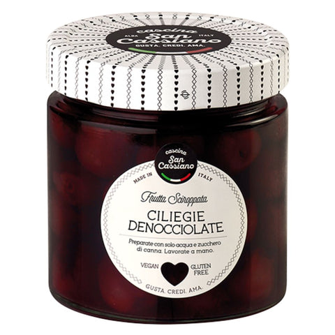 Cascina San Cassiano Ciliegie Denocciolate Sciroppate (Pitted cherries in syrup) 420g