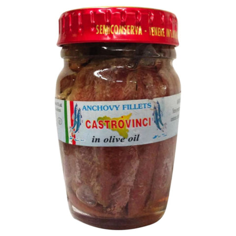 Castrovinci Filetti di Alici in Olio di Oliva (Anchovy filles in olive oil) 150g