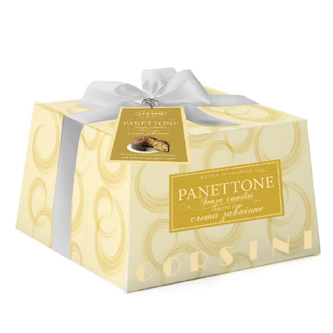 Corsini Panettone con Crema Zabaione (Eggnog cream) 1kg