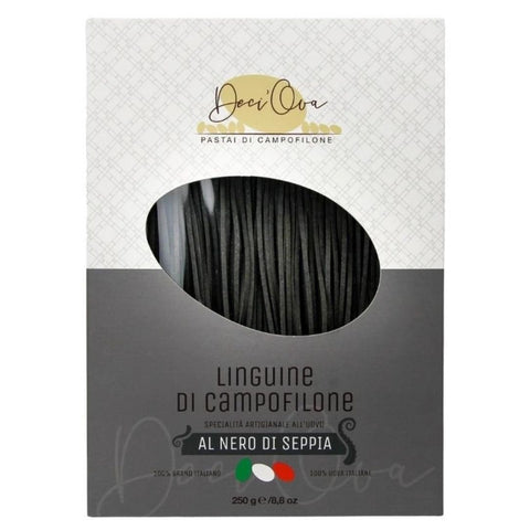 Deciova Linguine all'Uovo (Egg pasta) Nero di Seppia (Squid Ink) 250g