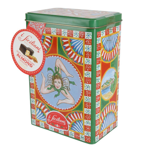 Dolgam Sicilian Soft Almond Nougats “Trinacria” Green Gift Tin 250g