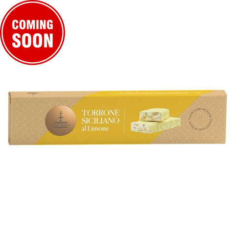 Fiasconaro Torrone Siciliano al Limone (Sicilian lemon nougat) 150g