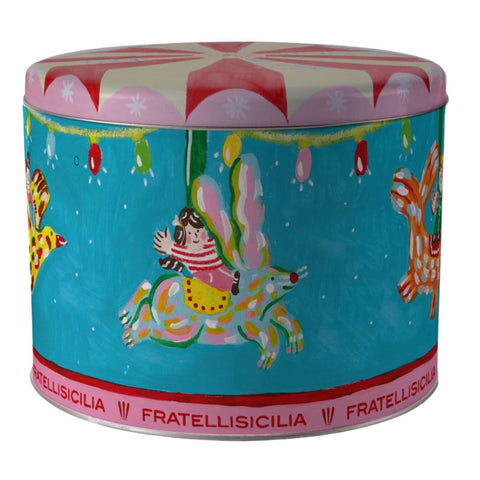 Fratelli Sicilia La Giostra - Premium Classic Panettone con arancia rossa e uvetta siciliana – 72 ore di lenta lievitazione 1Kg