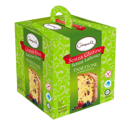 Giampaoli Panettone Frutti di Bosco Senza Glutine e Lattosio (Gluten free lactose free panettone with wild berries) 400g