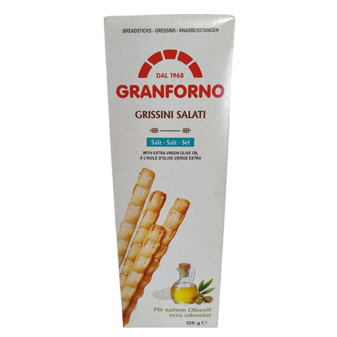 Granforno Grissini Salati (Breadsticks with salt crystals) 125g