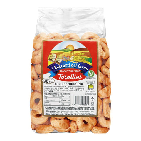 I Racconti del Grano Tarallini with Hot Chilli (Peperoncino) 300g