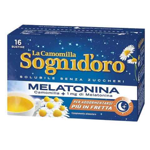 La Camomilla Sogni d'oro con Melatonina (Chamomile + melatonin) 16 sachets