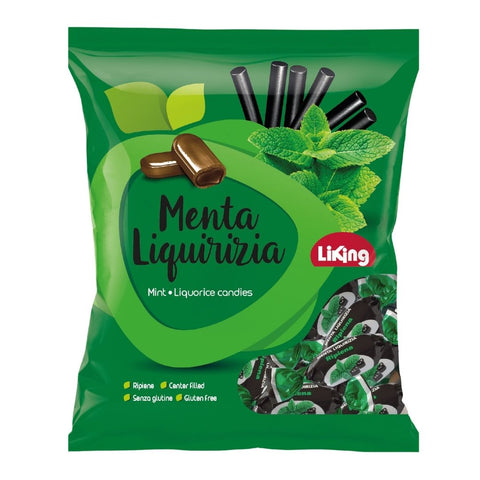 Liking Menta Liquirizia Ripiene (Mint & liquorice lollies) 150g