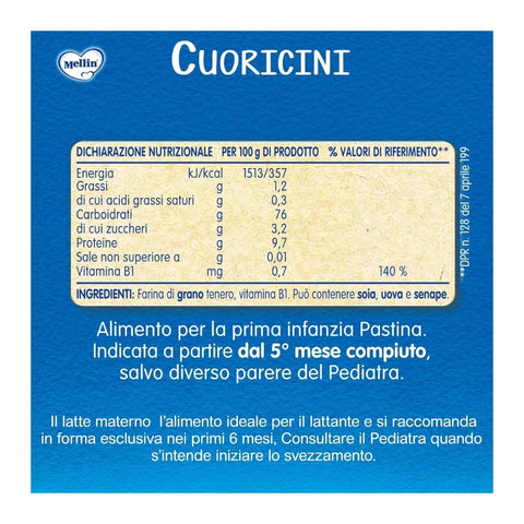 Mellin Pastina Cuoricini 320g