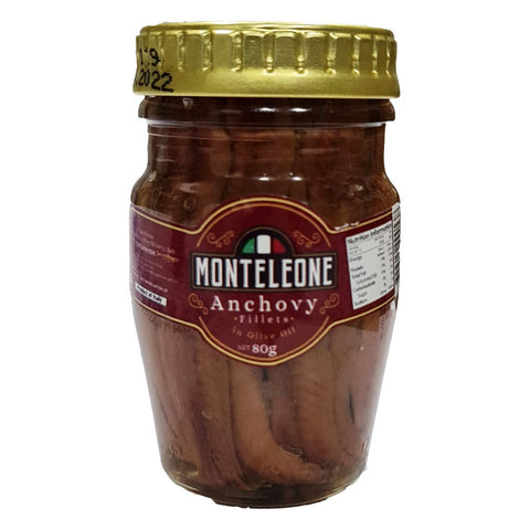 Monteleone Filetti di Alici in Olio di Oliva (Anchovy fillets in olive oil) 80g