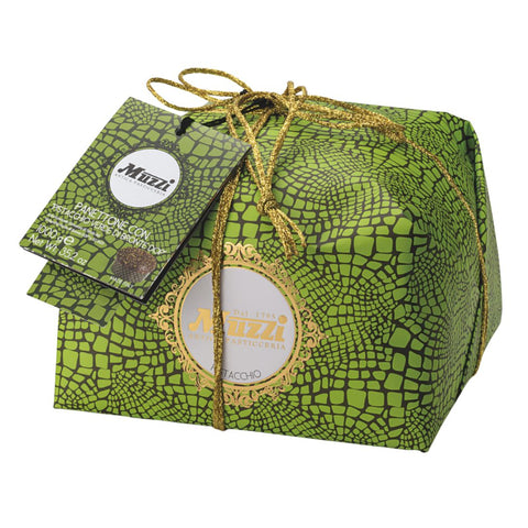 Muzzi Panettone Crema Pistacchio DOP di Bronte e Cioccolato (Pistachio and Chocolate) 1kg