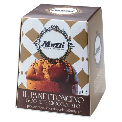 Muzzi Pannetoncino con Gocce di Cioccolato (Mini panettone with choc chips) 100g